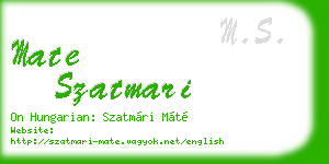 mate szatmari business card